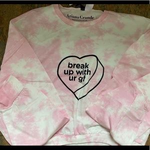 Ariana Grande Break up with your gf tie dye crop top